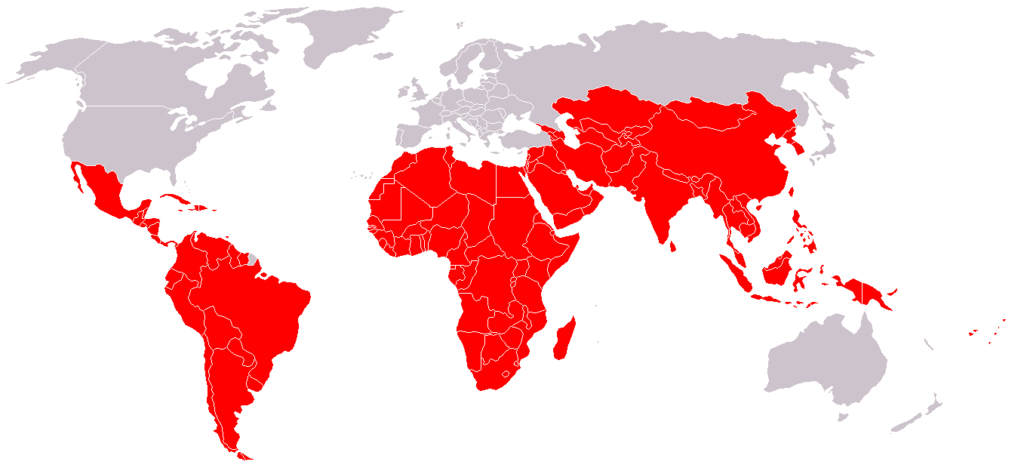 world map with arbitrarily red coloured states world map with arbitrarily red coloured states